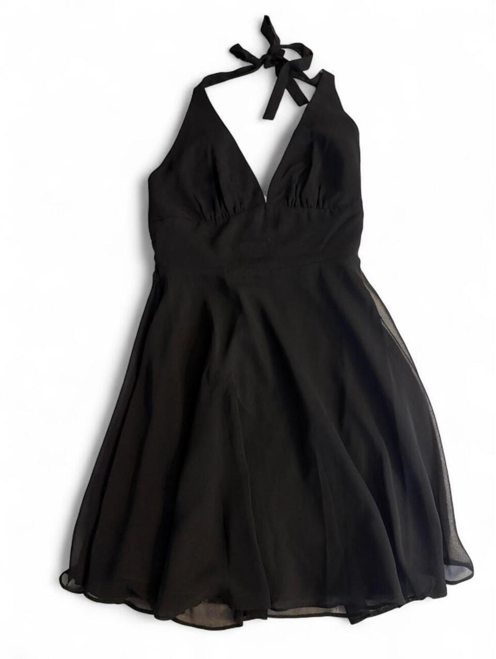JB by Julie Brown Black One-Shoulder Tie Dress